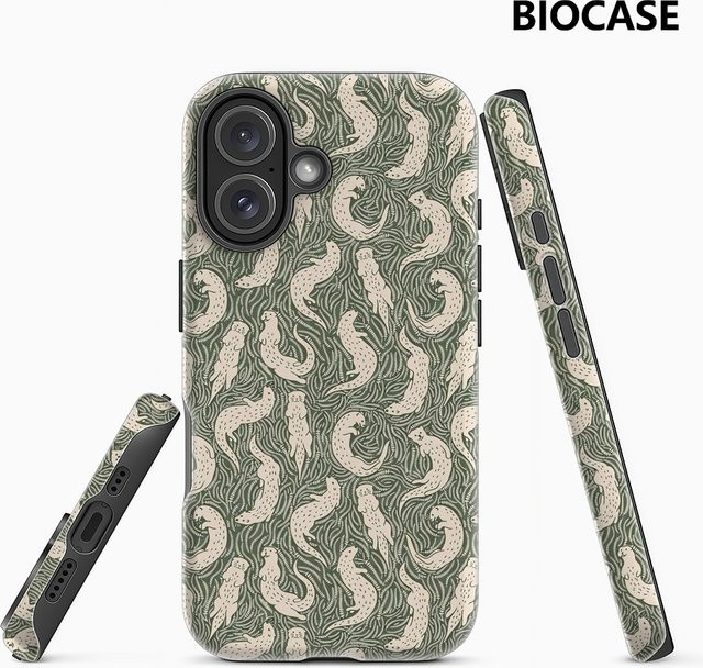 Moss Otter Robuste Handyhülle für iPhone 17 16 15 14 13 Pro Max Plus mit Magnetfunktion in Grün - Bild 1