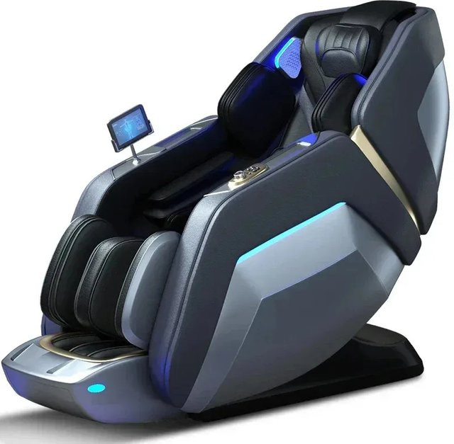 FULANG 4D Zero Gravity Massagesessel mit Sprachsteuerung, Heizfunktion, Bluetooth und Airbag in Schwarz - Bild 1