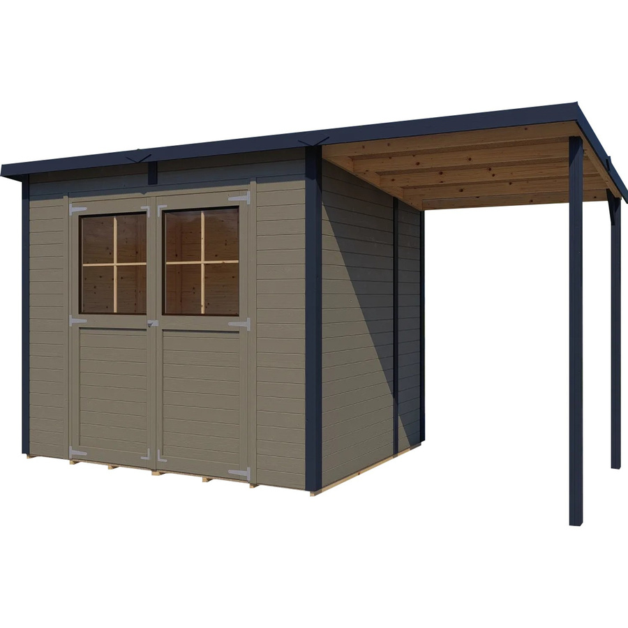 Bertilo Gerätehaus Castano 3 Plus aus Fichte in Beige B: 385 cm, T: 180 cm - Bild 2