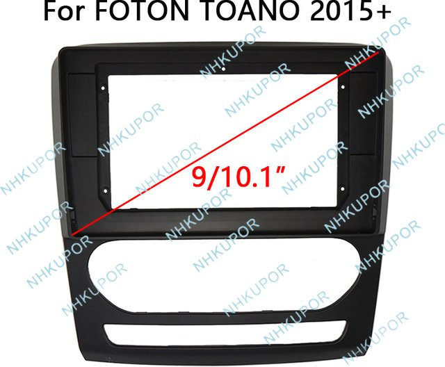NHKUPOR Multimedia Player Fascia Rahmen Kit für FOTON TOANO 2015 in Schwarz - Bild 1