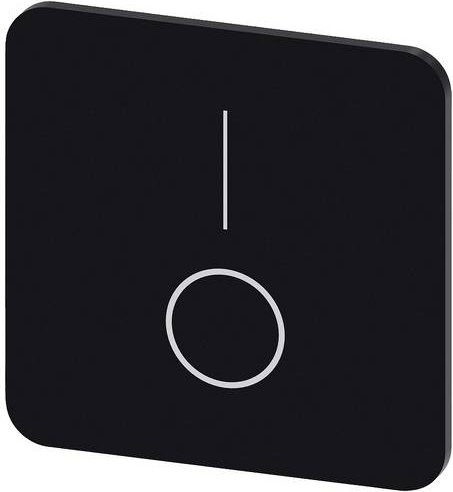 Siemens Bezeichnungsschild quadratisch 3SU1900-0AF16-0QP0 0/I Schwarz Weiß B x H: 22 x 22 mm 10 Stück - Bild 1