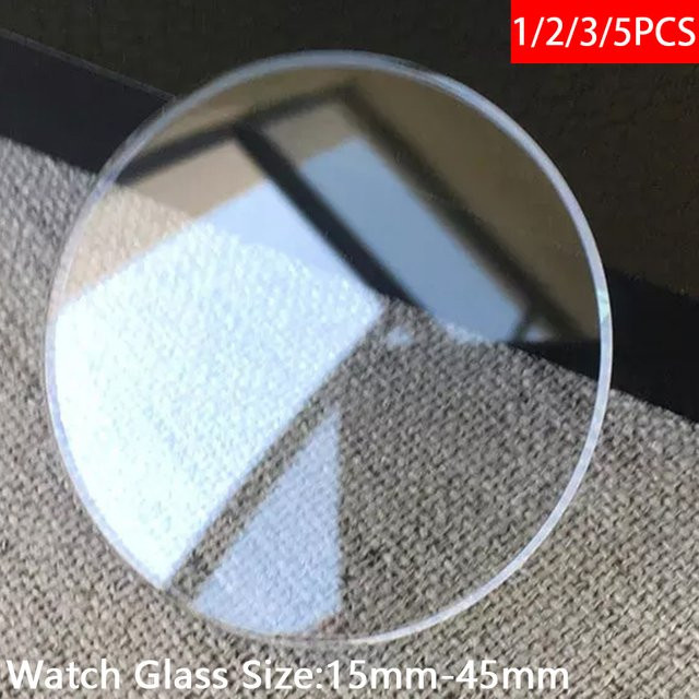 CAOWTAN Uhrenglas, rund, 1,0 mm, 15 mm bis 45 mm, Smartwatch-Ersatzkristallglas, Unisex - Bild 1