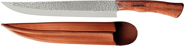 Tramontina Nomade Fleischmesser mit Leder-Etui, Silber/Braun, Klingenlänge: 25 cm, Gesamtlänge: 38,9 cm - Bild 1
