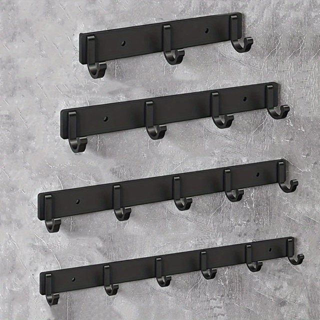 Schwarzer Wandhaken aus Aluminium von CIFBUY für Badezimmer und Kleidung - Bild 1