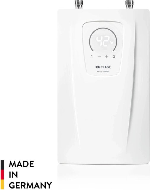 Clage Kompaktdurchlauferhitzer CEX-U 11/13,5 kW in Weiß mit Display und App-Steuerung - Bild 1