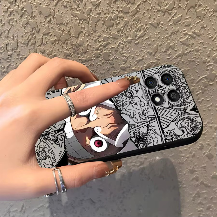 One Piece Luffy Anime Handyhülle für Honor 200 400 Lite X7c 90 X8 X5b X9a 70X6 8X Magic5 Lite in Schwarz - Bild 2