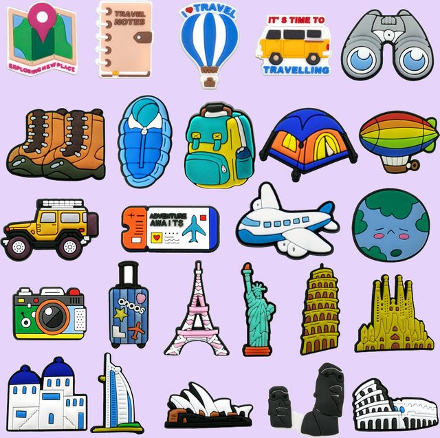 Schuh Charms Global Travel Serie, Heißer Luft Ballon, Schuh Zubehör Pins - Bild 1