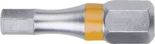 KS Tools TORSIONpower Sechskant-Bit Innen6kant, Antrieb: 1/4 Zoll (6,3 mm), Abtrieb: 5 mm, Länge: 25 mm, Farbe: Silber - Bild 1
