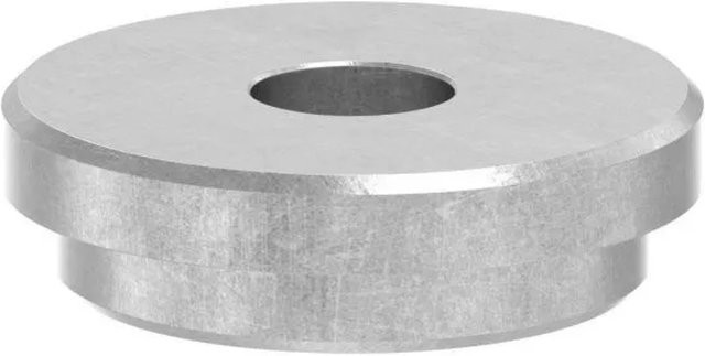 FeNau Einschlagkappe aus Stahl für Rohr Ø 42,4 mm mit Bohrung Ø 12,3 mm, Farbe: Silber - Bild 1