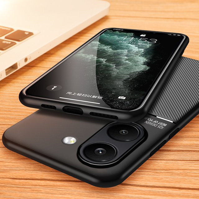 Xiaomi Poco X8 Pro Max Hülle mit Leder-Textur und magnetischem Halter in Schwarz, passend für Poco X8, X7 Pro und X7 - Bild 1