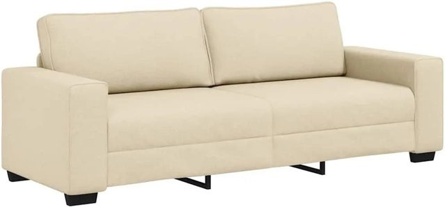 vidaXL 3-Sitzer-Sofa in Creme mit Stoffbezug und Armlehnen, Breite: 180 cm - Bild 1