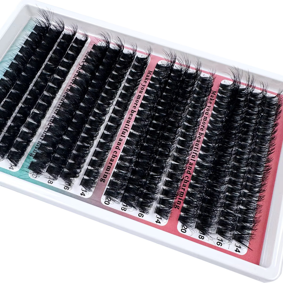 UMIRYAO DIY Cluster-Wimpern, 60D-200D, D/DD Curl, Natürlicher Stil - Bild 5