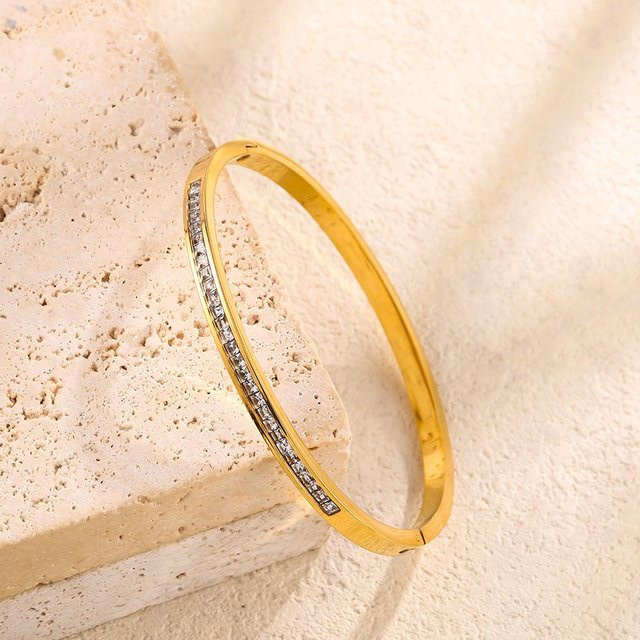 Yupsk Armband, Edelstahl, Zirkonia, Gold, Damen - Bild 1