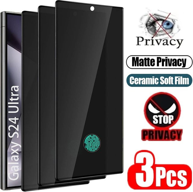 3er-Pack matte Keramik-Displayschutzfolie Anti-Spy für Samsung Galaxy S24 S23 S22 S21 S20 Ultra Note 20 S10 S9 S8 Plus - Bild 1