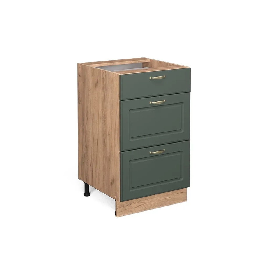 Vicco Küchenunterschrank Fame-Line in Grün-Gold im Landhausstil, Breite: 50 cm - Bild 2