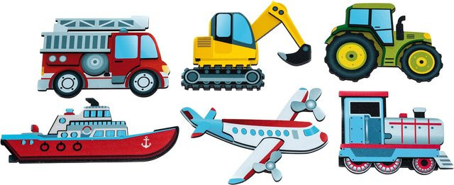 Eduplay Magnetpuzzle Transport, 6er Set, ab 3 Jahre - Bild 1