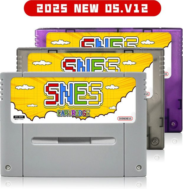 Bandai 3000-in-1 SFC Speicherkarte mit 8GB TF-Karte für Super Famicom SNES Spielkonsolen in Grau - Bild 1