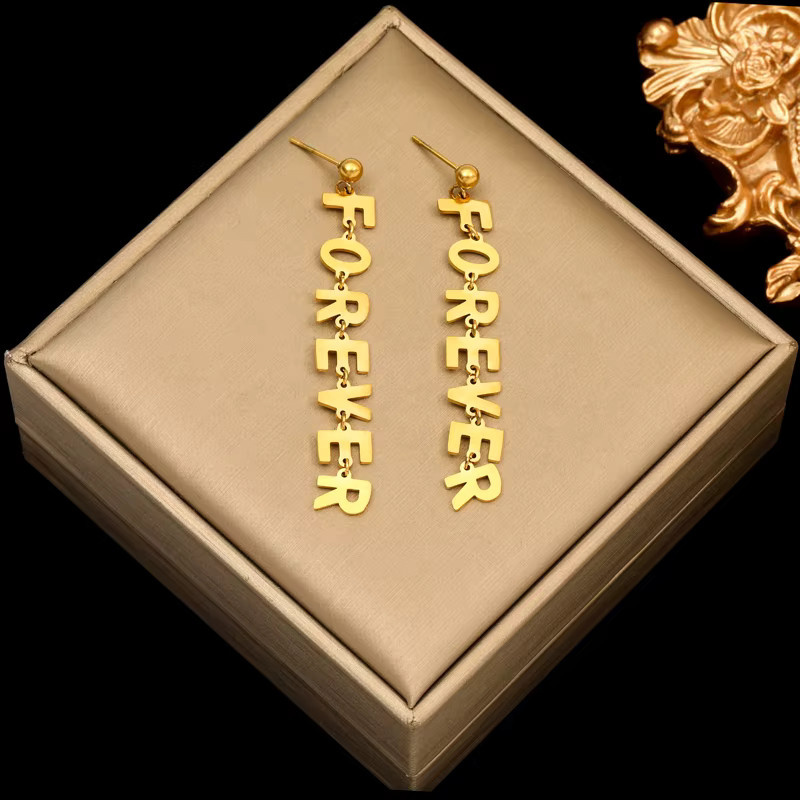 EILIECK Ohrringe, Edelstahl, Gold, Zirkonia, Damen - Bild 2