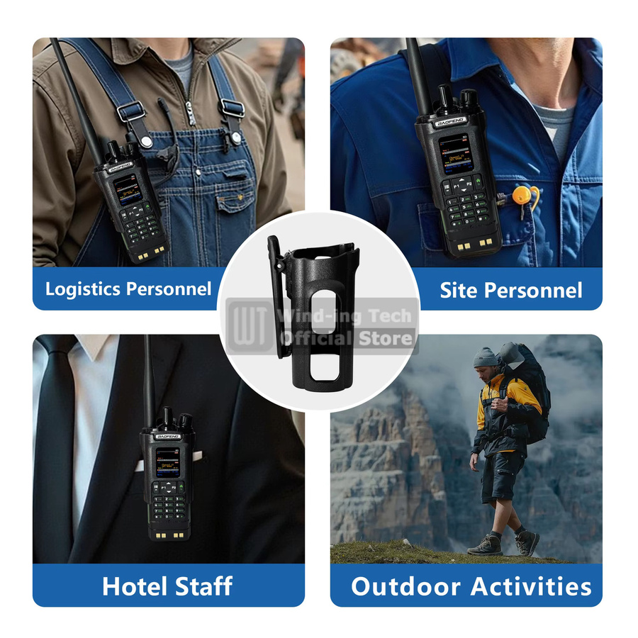 Baofeng DM32 Gürtelclip Holster für Walkie Talkie in Schwarz - Bild 6