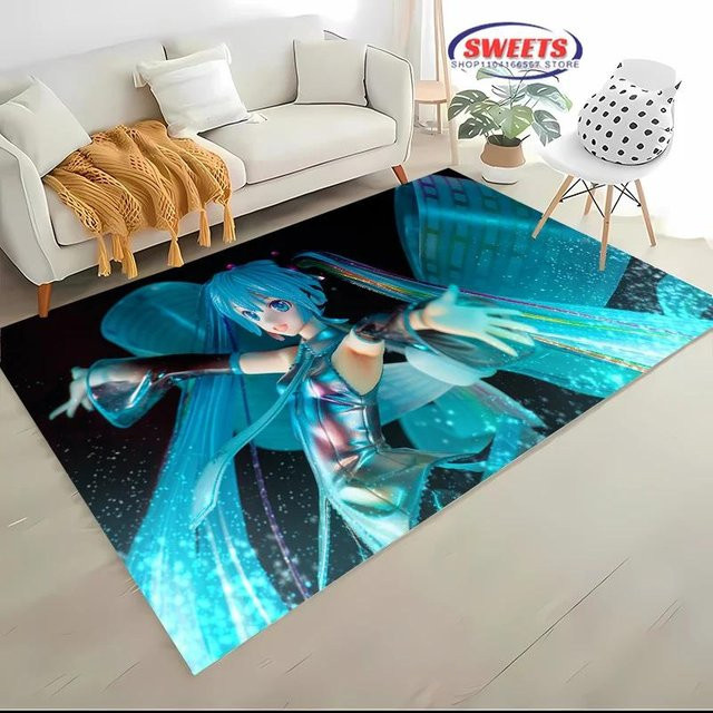 Karpetti Teppich H-Hatsune MM1ku mit Cartoon-Design, rutschfest und bunt, B: 150 cm, T: 200 cm - Bild 1