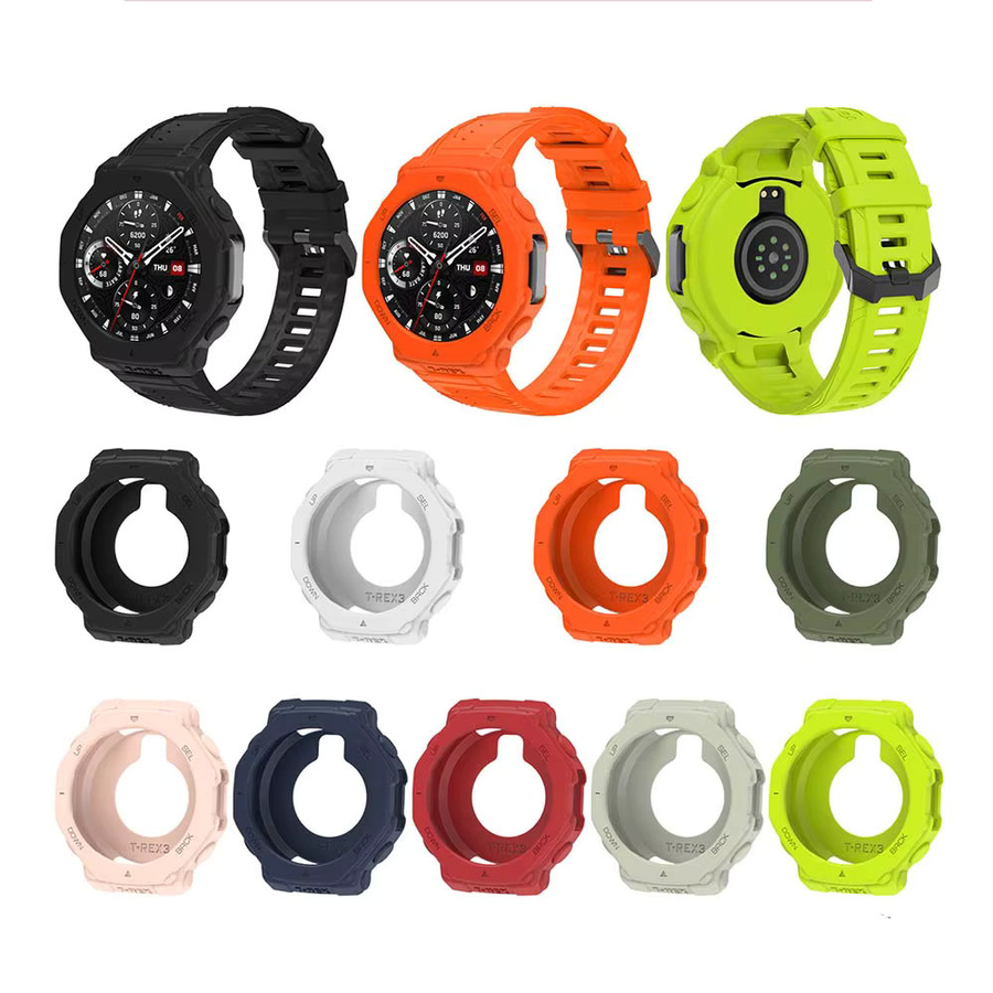 Silikon-Uhrengehäuse für Amazfit T-Rex 3, Weiß, Unisex - Bild 3
