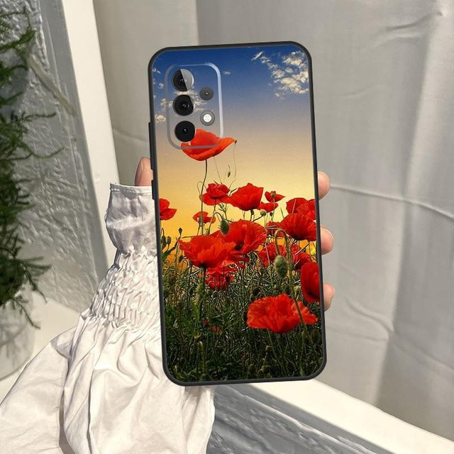 Samsung Galaxy Handyhülle mit Mohnblumen-Design in Multicolour für verschiedene Modelle wie A16, A36, A56, A06, A13, A53, A33, A23, A55, A35, A17, A54, A34, A14, A52, A32 und A15 - Bild 1