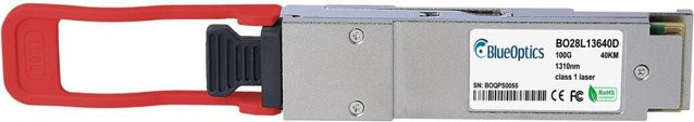 BlueOptics QSFP28 Transceiver für Juniper 740-093290, Singlemode 100 Gigabit Highspeed Glasfaser-Transceiver, Farbe: Silber - Bild 1