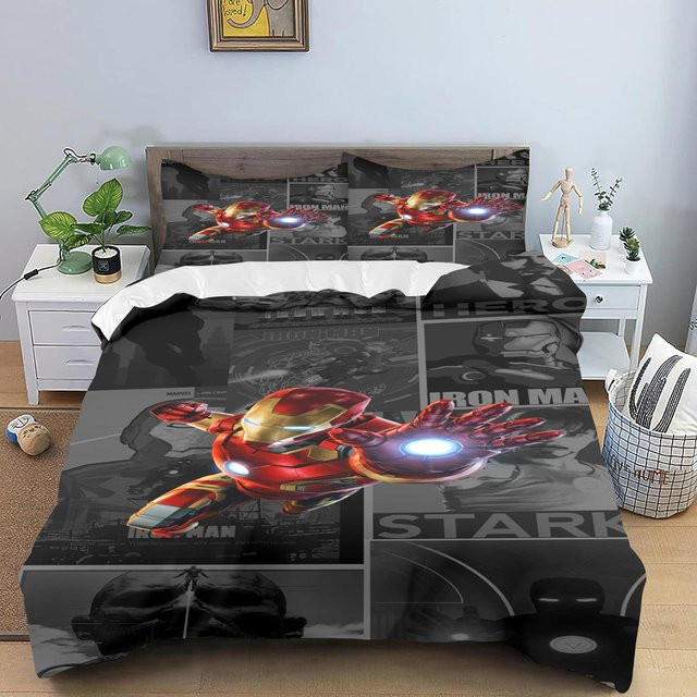 Monika Chen Iron Man und Kuromi Bettwäsche-Set für Kinder, 3-teilig, Mehrfarbig, B/H: 150 x 200 cm - Bild 1