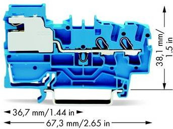 WAGO 2-Leiter-N-Trennklemme 2002-7214 in Blau - Bild 1