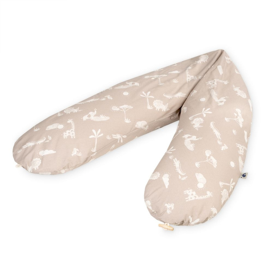 Zöllner Stillkissen Nappi mit Knopf Jungle Dream in Beige, 190 cm - Bild 1