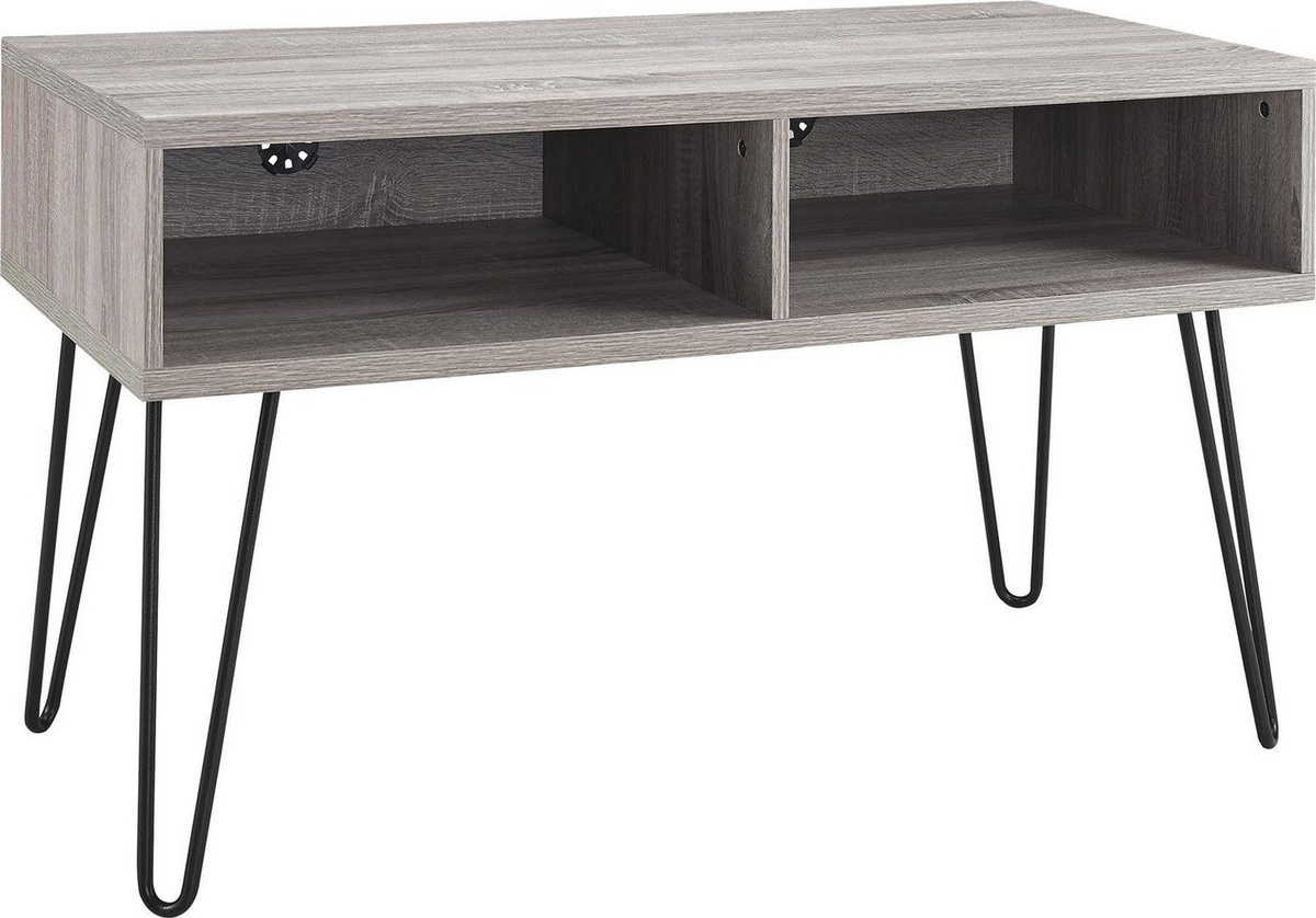loft24 Lowboard Owen TV-Bank Fernsehschrank mit 2 Fächern aus MDF und Haarnadelbeinen - Bild 1