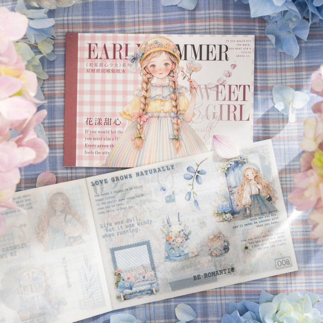 Yoofun Kawaii-Charakter-Aufkleberbuch mit 20 Blatt für kreatives DIY-Tagebuch und Collagen, Multicolor - Bild 1