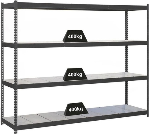 PROREGAL Schwerlastregal Metal Yeti mit 4 Fachböden in Anthrazit, H x B x T: 200 x 150 x 75 cm