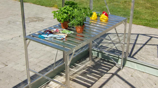 Vitavia Pflanztisch aus Aluminium in Grau, 1 Ebene, B/T/H: 121,04 x 53,76 x 76,0 cm - Bild 1