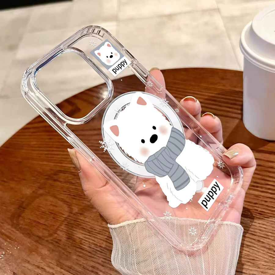 Transparente magnetische Silikon Handyhülle für iPhone 11 12 13 14 15 16 17 Pro Max und Air stoßfestes Cover - Bild 2