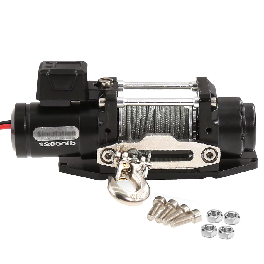 RS RC Motor Metall Simulierte Winde, Zubehör, Schwarz - Bild 2