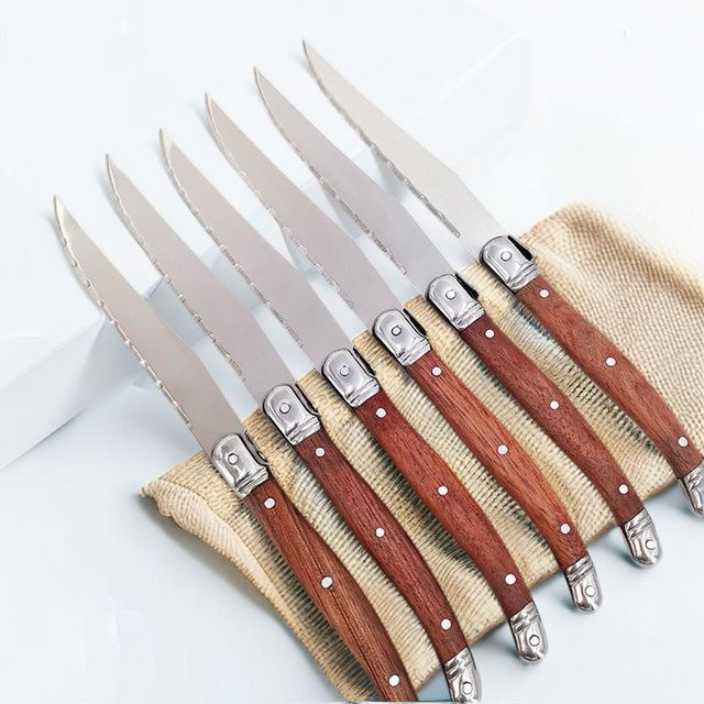 ALLWIN HOUSEWARE W Steakmesser-Set aus Imitationsstahl, scharfe Tafelmesser mit Griff, 4/6/8-teilig - Bild 1