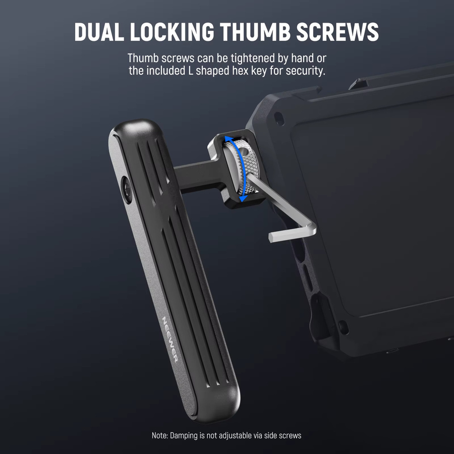 NEEWER 2er-Pack drehbare Seitengriffe und Obergriffe für Smartphone-Video-Rigs aus Aluminium in Schwarz mit 1/4-Zoll-Schrauben - Bild 2