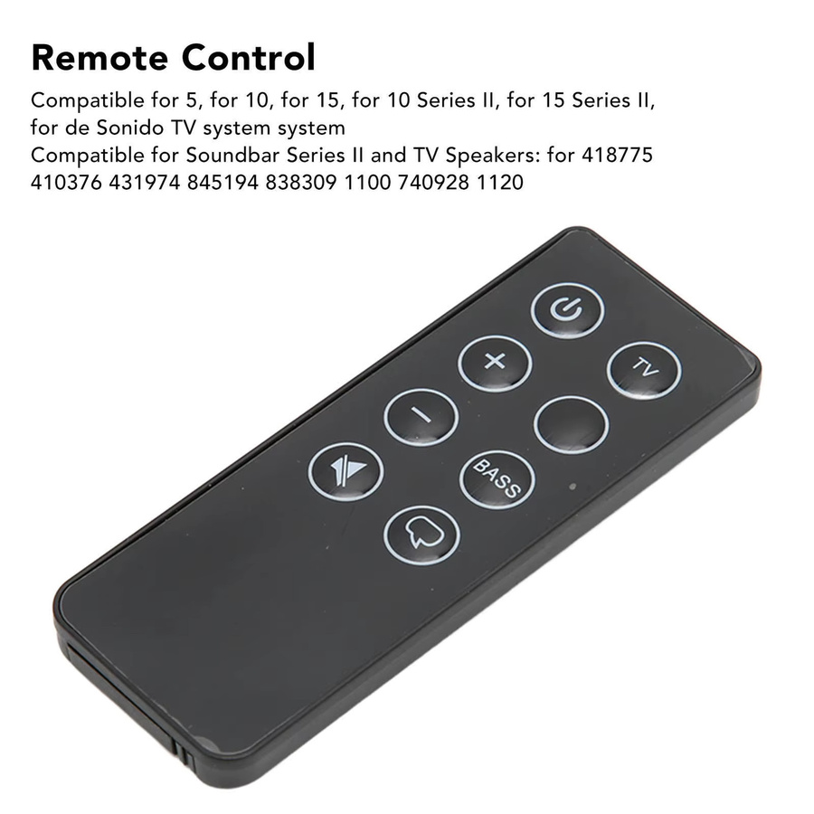 Arealer Universal-Ersatzfernbedienung für Soundbars in Schwarz, kompatibel mit den Modellen 418775, 410376, 431974 und 845194 - Bild 5