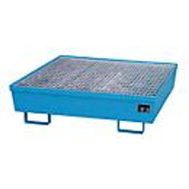Auffangwanne Bauer Südlohn AM-4/A aus Stahl mit Gitterrost, Blau, B/T/H: 120,0 x 120,0 x 33,5 cm - Bild 3