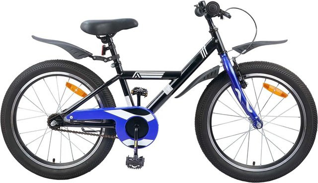 vidaXL Kinderfahrrad 18 Zoll Schwarz für 5-7 Jahre Alt - Bild 1