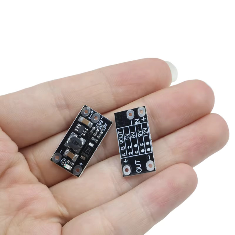 Mini DC-DC Boost Step-Up-Wandler Spannungsregler Modul Schwarz 3,7V auf 5V 8V 9V 12V 1,5A für Lithium-Batterien DIY PCB-Platine - Bild 3