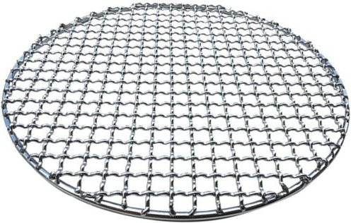 Runde Grill-Backform von HOMEKA aus rostfreiem Edelstahl mit Antihaftbeschichtung, Farbe: Silber, Durchmesser: 38 cm - Bild 1