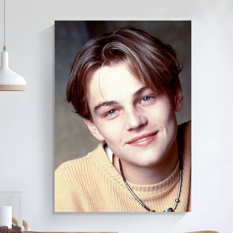 Selbstklebendes Leonardo DiCaprio Young Poster als moderne Wandkunst in HD-Qualität, mehrfarbig, Hochformat, 25 x 20 cm - Bild 3