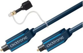 Clicktronic Opto-Kabel-Set 70368 in Blau mit 3,5 mm Klinke und optischem Anschluss, Länge: 2 m - Bild 1