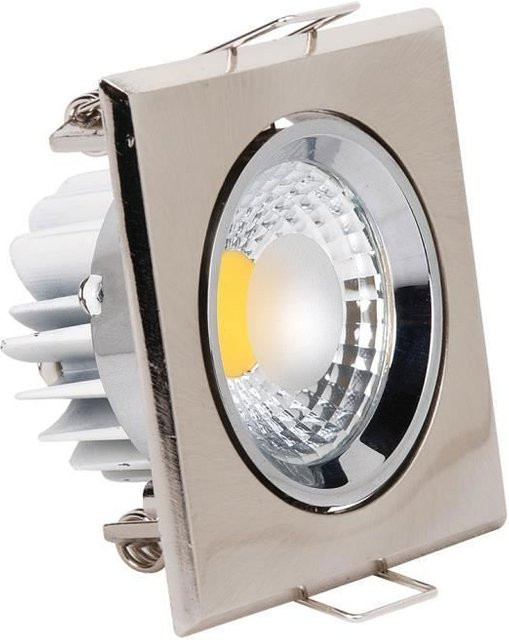 LED Einbauspot quadratisch in Chrom, verstellbar, warmweiß, 5W, 217 Lumen - Bild 1