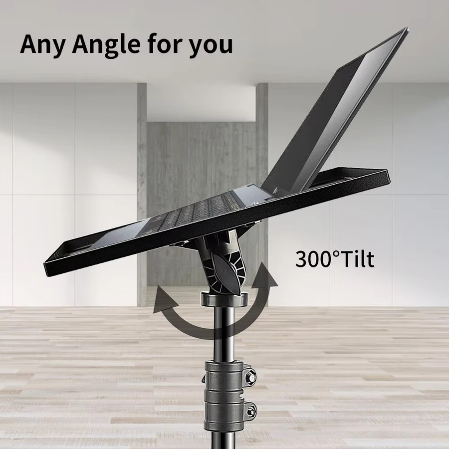 SH Höhenverstellbares Projektor-Stativ mit Laptop-Ablage in Schwarz, Höhe: 90 cm, 125 cm oder 145 cm - Bild 5