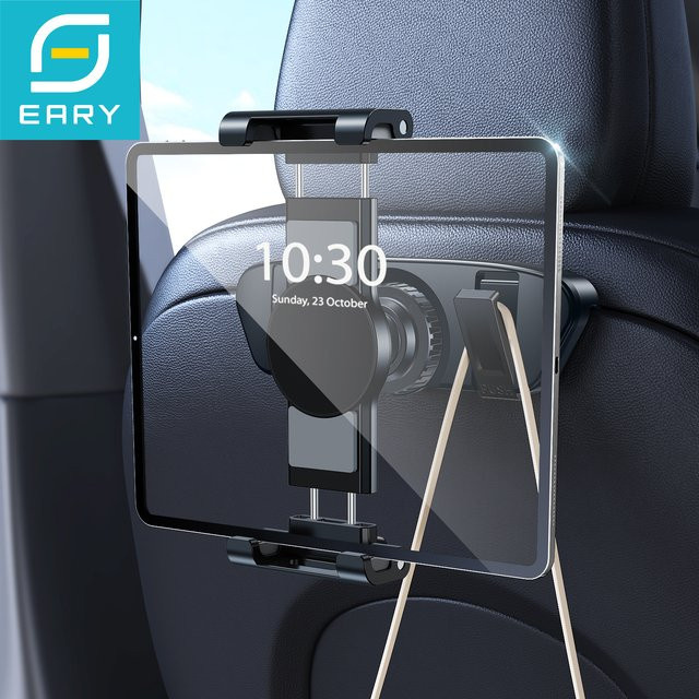 Eary Magnetische iPad und Tablet Halterung für Tesla Model 3 Highland und Model Y Juniper, Auto-Rücksitz-Kopfstützen-Halterung für 4,7 bis 12,9 Zoll Geräte, Schwarz - Bild 1