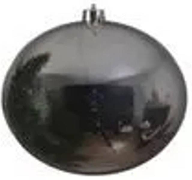 Kaemingk Weihnachtsbaumkugel Silber Glanz Bruchfest, Durchmesser: 25 cm - Bild 1