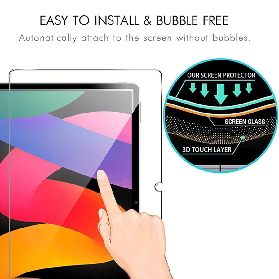 Xiaomi Displayschutzfolie aus gehärtetem Glas für Redmi Pad SE, POCO Pad und Xiaomi Pad 6/5/7/8/6s/8 Pro, transparent - Bild 5